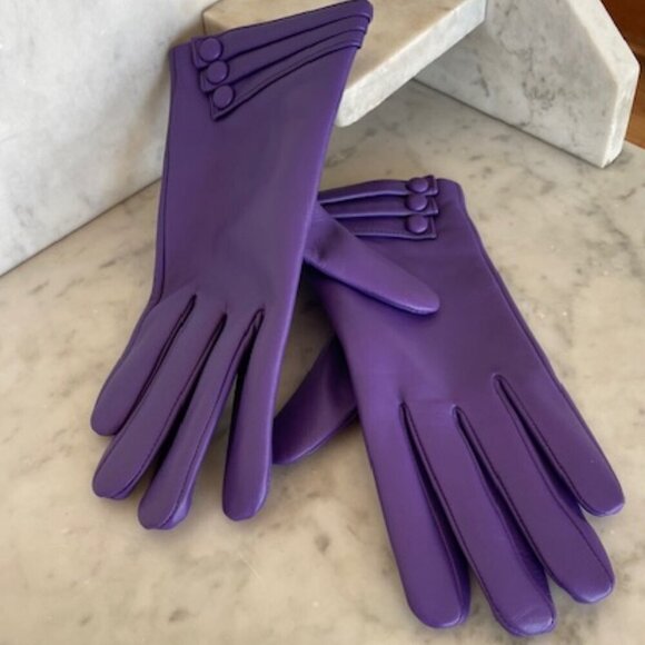 YISEVEN Touchscreen Leather Gloves Wool Lined Button Cuff 7.5 L - Picture 9 of 15